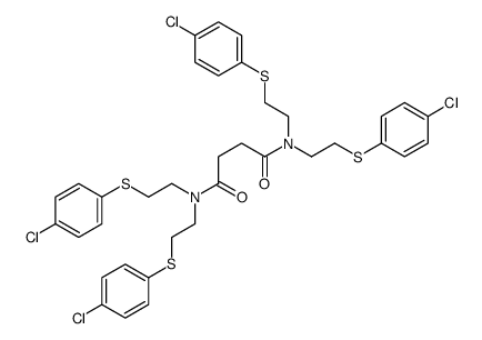 N,N,N',N'-tetrakis[2-(4-chlorophenyl)sulfanylethyl]butanediamide Structure