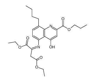 2-[(Z)-8-Butyl-4-hydroxy-2-propoxycarbonyl-quinolin-5-ylimino]-succinic acid diethyl ester结构式