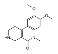 2,3,4,6-Tetrahydro-8,9-dimethoxy-6-methylbenzo<2,7>naphthyridin-5(1H)-one结构式