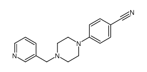 4-[4-(pyridin-3-ylmethyl)piperazin-1-yl]benzonitrile结构式