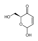 2H-Pyran-3(6H)-one, 6-hydroxy-2-(hydroxymethyl)-, (2S)- (9CI)结构式