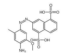 3-[(4-amino-5-methoxy-o-tolyl)azo]naphthalene-1,5-disulphonic acid structure