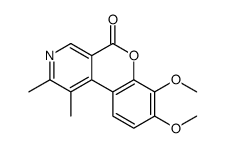 7,8-dimethoxy-1,2-dimethylchromeno[3,4-c]pyridin-5-one结构式