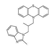 10-[2-methyl-3-(2-methyl-benzoimidazol-1-yl)-propyl]-10H-phenothiazine Structure