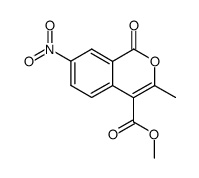 3-methyl-7-nitro-1-oxo-1H-isochromene-4-carboxylic acid methyl ester结构式