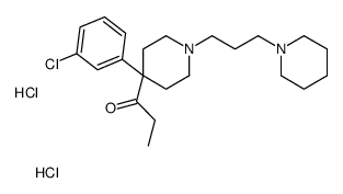 1-[4-(3-chlorophenyl)-1-(3-piperidin-1-ylpropyl)piperidin-4-yl]propan-1-one,dihydrochloride结构式