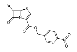 (5R,6S)-6-bromo-7-oxo-4-thia-1-aza-bicyclo[3.2.0]hept-2-ene-2-carboxylic acid 4-nitrobenzyl ester结构式