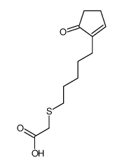 2-[5-(5-oxocyclopenten-1-yl)pentylsulfanyl]acetic acid Structure