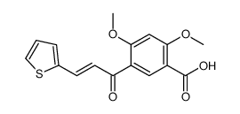 2,4-dimethoxy-5-(3-thiophen-2-ylprop-2-enoyl)benzoic acid结构式