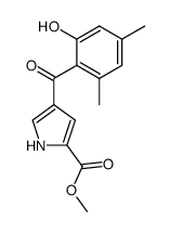 4-(2-hydroxy-4,6-dimethyl-benzoyl)-pyrrole-2-carboxylic acid methyl ester结构式