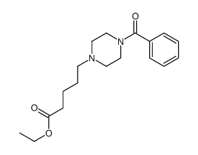 ethyl 5-(4-benzoylpiperazin-1-yl)pentanoate结构式