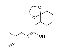 2-(1,4-dioxaspiro[4.5]decan-6-yl)-N-(2-methylbut-3-enyl)acetamide Structure