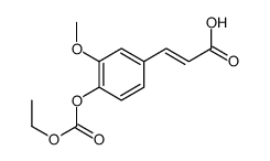 3-(4-ethoxycarbonyloxy-3-methoxyphenyl)prop-2-enoic acid结构式