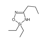 2,2-diethyl-4-propyl-5H-1,3,5,2-oxadiazasilole结构式