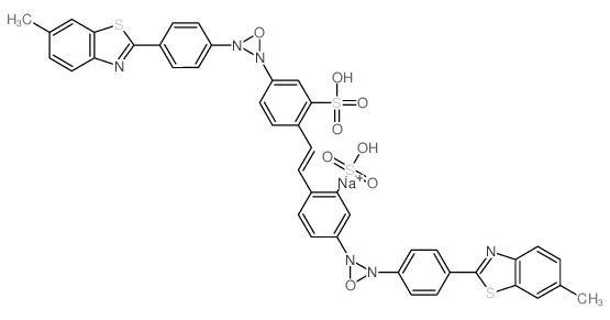 5-[3-[4-(6-methylbenzothiazol-2-yl)phenyl]oxadiaziridin-2-yl]-2-[(E)-2-[4-[3-[4-(6-methylbenzothiazol-2-yl)phenyl]oxadiaziridin-2-yl]-2-sulfo-phenyl]ethenyl]benzenesulfonic acid Structure