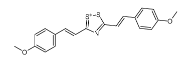 [4-[2-[5-[2-(4-methoxyphenyl)ethenyl]-1,2,4-dithiazol-3-ylidene]ethylidene]cyclohexa-2,5-dien-1-ylidene]-methyloxidanium结构式