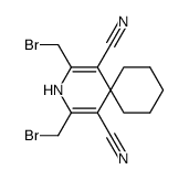 2,4-bis-bromomethyl-3-aza-spiro[5.5]undeca-1,4-diene-1,5-dicarbonitrile Structure