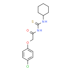 2-(4-chlorophenoxy)-N-[(cyclohexylamino)carbonothioyl]acetamide Structure