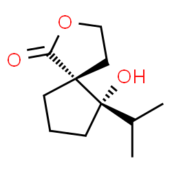 2-Oxaspiro[4.4]nonan-1-one,6-hydroxy-6-(1-methylethyl)-,(5R,6S)-rel-(9CI)结构式