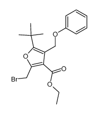 ethyl 2-(bromomethyl)-5-tert-butyl-4-(phenoxymethyl)furan-3-carboxylate Structure