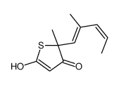 5-hydroxy-2-methyl-2-(2-methylpenta-1,3-dienyl)thiophen-3-one结构式