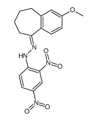 5'-Methoxy-1.2-benzocyclohepten-3-on-[2.4-dinitro-phenylhydrazon]结构式