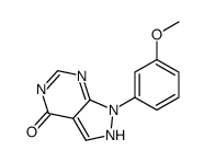 1-(3-methoxyphenyl)-2H-pyrazolo[3,4-d]pyrimidin-4-one结构式