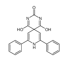 8,10-diphenyl-2,4,9-triazaspiro[5.5]undeca-7,10-diene-1,3,5-trione结构式