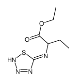 ethyl 2-(thiatriazol-5-ylamino)butanoate结构式