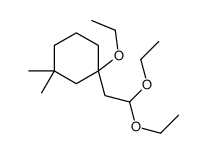 1-(2,2-diethoxyethyl)-1-ethoxy-3,3-dimethylcyclohexane Structure
