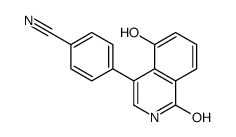 4-(5-hydroxy-1-oxo-2H-isoquinolin-4-yl)benzonitrile结构式