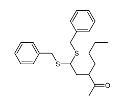 3-(2,2-bis(benzylthio)ethyl)heptan-2-one Structure