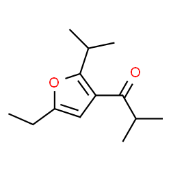 1-Propanone,1-[5-ethyl-2-(1-methylethyl)-3-furanyl]-2-methyl-(9CI) Structure