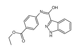 ethyl 4-(1H-indazole-3-carbonylamino)benzoate结构式