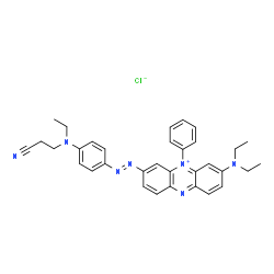 3-[[4-[(2-cyanoethyl)ethylamino]phenyl]azo]-7-(diethylamino)-5-phenylphenazinium chloride Structure