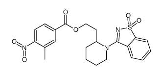 2-[1-(1,1-dioxo-1,2-benzothiazol-3-yl)piperidin-2-yl]ethyl 3-methyl-4-nitrobenzoate结构式