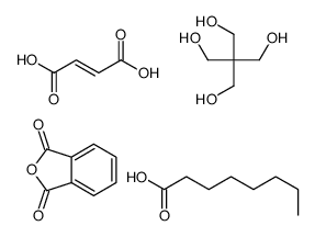 2-benzofuran-1,3-dione,2,2-bis(hydroxymethyl)propane-1,3-diol,(E)-but-2-enedioic acid,octanoic acid结构式