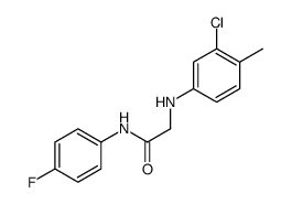 2-(3-chloro-4-methylanilino)-N-(4-fluorophenyl)acetamide结构式