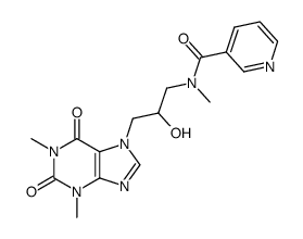 1,3-Dimethyl-7-[3-(N-nicotinoyl-N-methylamino)-2-hydroxypropyl]-1H-purine-2,6(3H,7H)-dione Structure