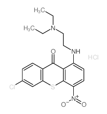 9H-Thioxanthen-9-one,6-chloro-1-[[2-(diethylamino)ethyl]amino]-4-nitro-, hydrochloride (1:1) structure