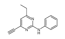 2-Pyrimidinamine,4-ethyl-6-ethynyl-N-phenyl-(9CI)结构式
