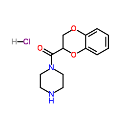 1-(2,3-Dihydro-1,4-benzodioxin-2-ylcarbonyl)piperazine hydrochloride structure