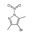 4-bromo-3,5-dimethyl-1-nitro-1H-pyrazole结构式