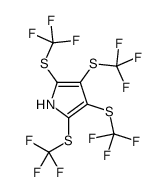 2,3,4,5-tetrakis(trifluoromethylsulfanyl)-1H-pyrrole Structure