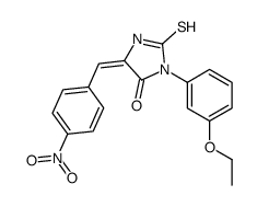 (5Z)-3-(3-ethoxyphenyl)-5-[(4-nitrophenyl)methylidene]-2-sulfanylideneimidazolidin-4-one Structure