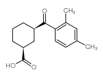 cis-3-(2,4-dimethylbenzoyl)cyclohexane-1-carboxylic acid structure