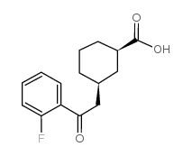 cis-3-[2-(2-fluorophenyl)-2-oxoethyl]cyclohexane-1-carboxylic acid Structure