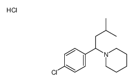 1-[1-(4-chlorophenyl)-3-methylbutyl]piperidine,hydrochloride Structure