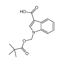 1-(PIVALOYLOXYMETHYL)-1H-INDOLE-3-CARBOXYLIC ACID结构式