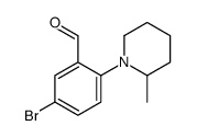 5-bromo-2-(2-methylpiperidin-1-yl)benzaldehyde结构式